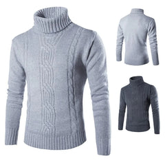 Men Turtleneck Lapel Pullover Knitwear