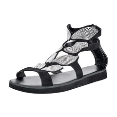 Sommer-Strass-Mode-Flach-Frauen-Sandalen Open Toe