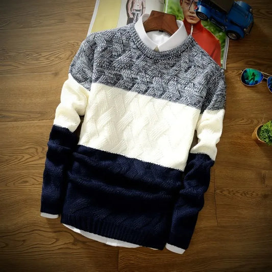 Men's Casual Slim Round Neck Knitting Sweater