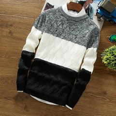 Men's Casual Slim Round Neck Knitting Sweater