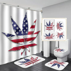 Colored Leaves 3D Digital Printing Home Decoration Shower Curtain Water Proof Shower Curtain
