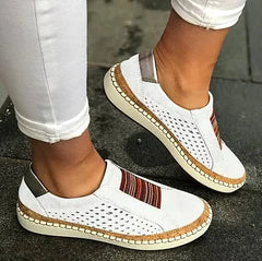 Damen Kick Flat Round-Toe Casual Vielseitige Anti-Rutsch atmungsaktiv bequeme leichte Sneaker