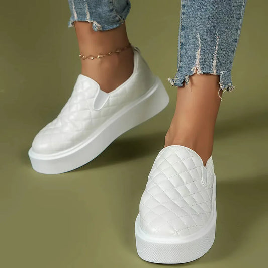 Ladies Shoes Casual Kick Round-Toe Platform Women's Shoes Fashion Simple Sneakers