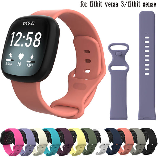Band de bracelet en silicone coloré pour Fitbit Versa 3 et Sense