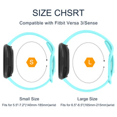 Band de bracelet en silicone coloré pour Fitbit Versa 3 et Sense