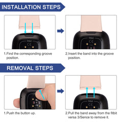 Banda da polso in silicone colorato per Fitbit Versa 3 e Sense