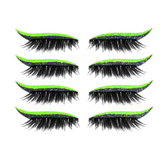 4 Paare selbstklebende Wimpern Glitzer Glitzer Lidschattenaufkleber Eyeliner-Aufkleber