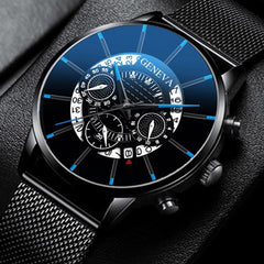 Men's Fashionable Alloy Quartz Watch with Magnetic Mesh Strap