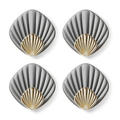 Shell Without Studs Strong Paste Load-bearing Behind Viscose Door Bathroom Wall Kitchen Key Seamless Clothes Pegs 4 Pieces