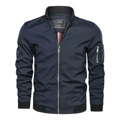 Chaqueta casual de collar de béisbol masculino