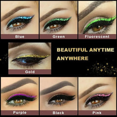 4 Paare selbstklebende Wimpern Glitzer Glitzer Lidschattenaufkleber Eyeliner-Aufkleber