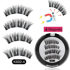 4 Pairs Magnetic Eyelash Thick False Eyelashes No Glue Required