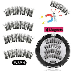 4 Pairs Magnetic Eyelash Thick False Eyelashes No Glue Required