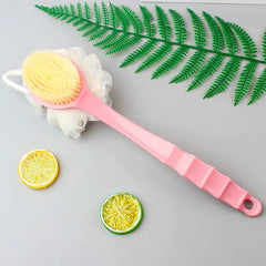 For daily use in home bathroom - long handle back rub with bath flower bath brush