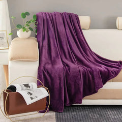 Wool Blanket Plain Flannel Blanket Thickened Double-sided Velvet Bed Sheet Office Nap Blanket Coral Fleece Blanket