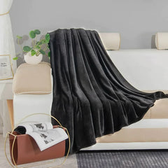 Wool Blanket Plain Flannel Blanket Thickened Double-sided Velvet Bed Sheet Office Nap Blanket Coral Fleece Blanket