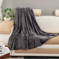 Wool Blanket Plain Flannel Blanket Thickened Double-sided Velvet Bed Sheet Office Nap Blanket Coral Fleece Blanket