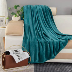 Wool Blanket Plain Flannel Blanket Thickened Double-sided Velvet Bed Sheet Office Nap Blanket Coral Fleece Blanket