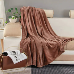 Wool Blanket Plain Flannel Blanket Thickened Double-sided Velvet Bed Sheet Office Nap Blanket Coral Fleece Blanket