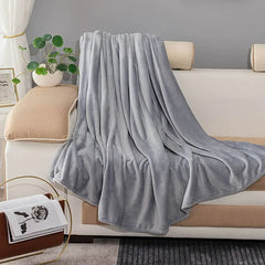 Wool Blanket Plain Flannel Blanket Thickened Double-sided Velvet Bed Sheet Office Nap Blanket Coral Fleece Blanket