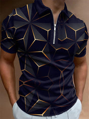 Men's Polyester Short-sleeved 3D Pattern Summer Daily T-shirt