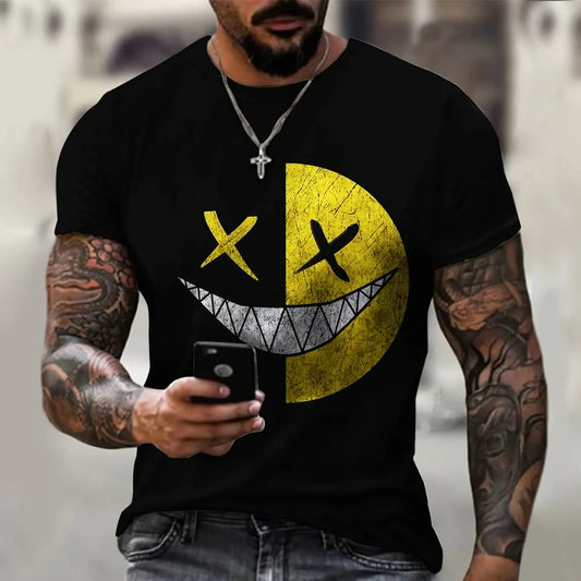 Camiseta casual de masculina de gran tamaño