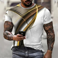 Camiseta masculina de hombres de verano Top Fashion Casual