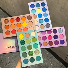 60 couleurs beauté glaçage à fard à paupières Glats de fard à paupières Colorful Shadows Pallet paillettes Highlighter Shimmer Make Up Pigment Matte Shadow