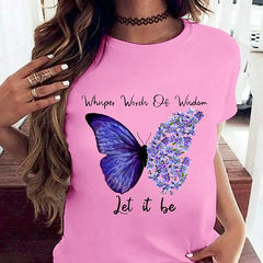 Whisper of Hippie Shirt Fashion T-shirt à manches courtes pour femmes T-shirt T-shirt pour femmes