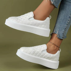 Ladies Shoes Casual Kick Round-Toe Platform Women's Shoes Fashion Simple Sneakers