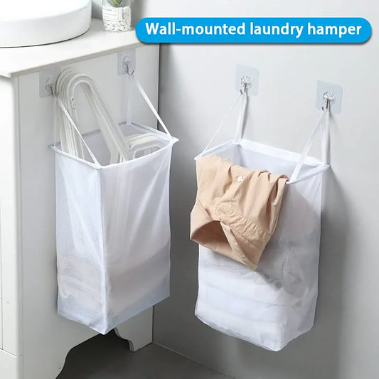 Wall Mounted Storage Bucket Bathroom Dirty Clothes Storage Basket