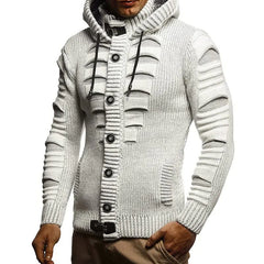 Männer mit Kapuze -Strickjacke Pullover Männer Pullover Jumper Jacke