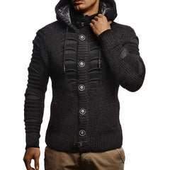 Männer mit Kapuze -Strickjacke Pullover Männer Pullover Jumper Jacke