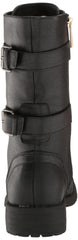 Dailyshoes Chaussade de cheville féminine High Lace Up Military Combat Mid Calf Credit Card Create Couteau Money Pocket Boots
