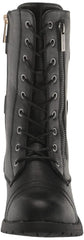 Dailyshoes Women's Kidhle Bootie High Lace Up Wojskowy Walki Mid Calf Karta kredytowa Nóż Pieniądze Portfel Portfel Kieszonki kieszonkowe