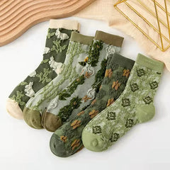 Woman Socks Lolita Socks Lace Flower Socks