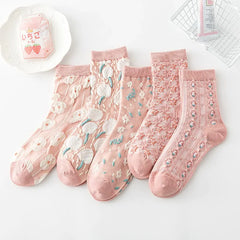 Woman Socks Lolita Socks Lace Flower Socks