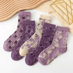 Woman Socks Lolita Socks Lace Flower Socks