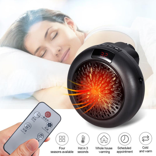 Mini Portable Electric Heater - Hot Selling Desktop Small Wall-mounted Dual-use Round Electric Heating Heater