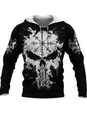 Moda 3D Cool Vikings Printed Hoodies Street Fashion Classic Hoodie