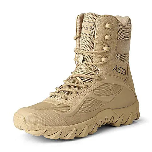 Einplus Outdoor Men's Tactical Military Combat Botkle Botkle Res résistant à l'eau Bottes de randonnée légères Bottes de travail