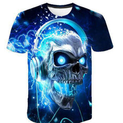 Men's Polyester Fiber Digital Print Casual Top