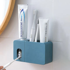 2 en 1 distributeur de dentifrice avec support de brosse à dents support de pâte dentaire automatique dentaire