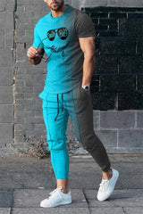 Dwuczęściowy wydrukowany 3D Sminy klasyczny Casual Sports Suit Summer Długie spodnie modne elastyczne cienkie szybkie suszanie