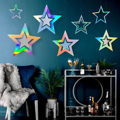 Christmas Rainbow Colors Star Flower Round Garland Ornnnnnnaments Birthday Wedding Fiest Organize Decoración del lugar