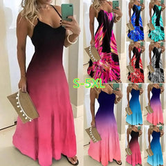 Fashion Slim Plus Size Maxi Dress Abito