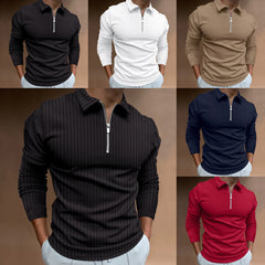 Polo à manches courtes classiques masculines zip up up up décontracté t-shirts Slim Fit à rayures graphiques Tops de plage graphiques