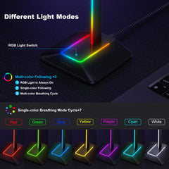 Link Dream RGB Lights Cashphone con supporto per cuffie per porte USB di tipo C per tutti i giocatori di cuffie Gaming PC Accessori PC scrivania