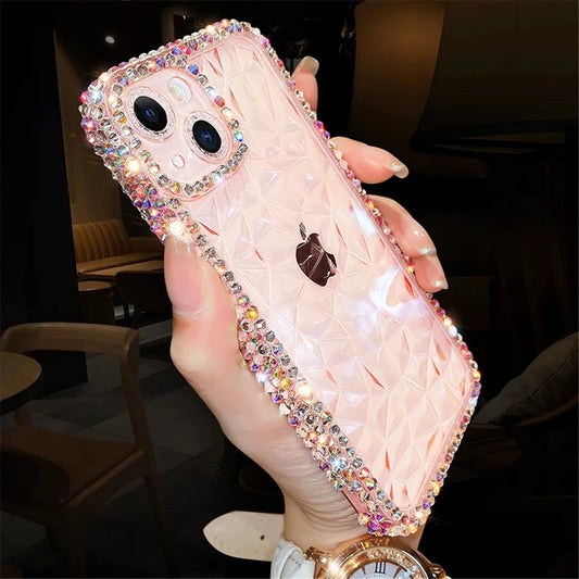 Luxury Diamond Glitter Case transparente de teléfono suave para iPhone