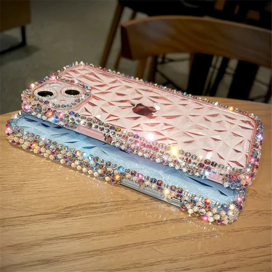 Luksusowy Diamentowy Glitter Transpare Miękki telefon na iPhone